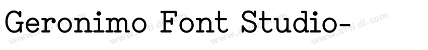 Geronimo Font Studio字体转换